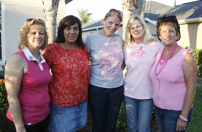 Theresa Rickrode, Angel Birch, Joy Jensen, Linda Benedict and Kathy Wright all will walk in this year's 3-Day for the Cure.