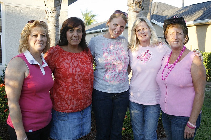 Theresa Rickrode, Angel Birch, Joy Jensen, Linda Benedict and Kathy Wright all will walk in this year's 3-Day for the Cure.
