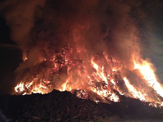 Flagler County Fire Rescue Chief Don Petito estimated the pile to be approximately 70 feet high. (Courtesy photo)
