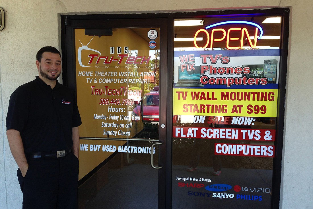 Tru-Tech Home Theater, TV & Electronic Repair owner Jason Arnett opened the shop Oct. 1. (Courtesy  photo.)
