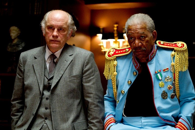 John Malkovich and Morgan Freeman star in "Red."
