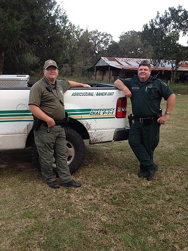Deputies Steve Williams and Danny Clifton patrol Volusia and Flagler counties for agricultural crimes. (Photo by Wayne Grant)