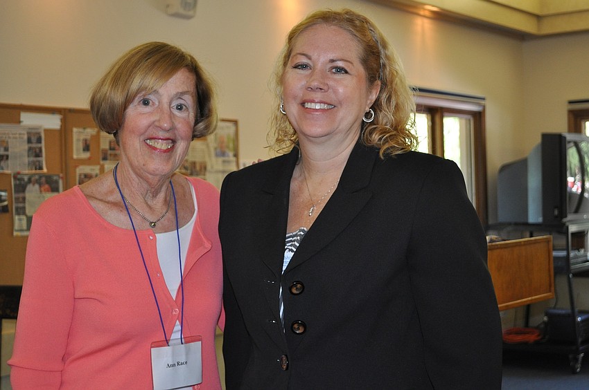 Ann Race, president of Episcopal Church Women's Group, and Road Scholar Program Director Lynne Anast