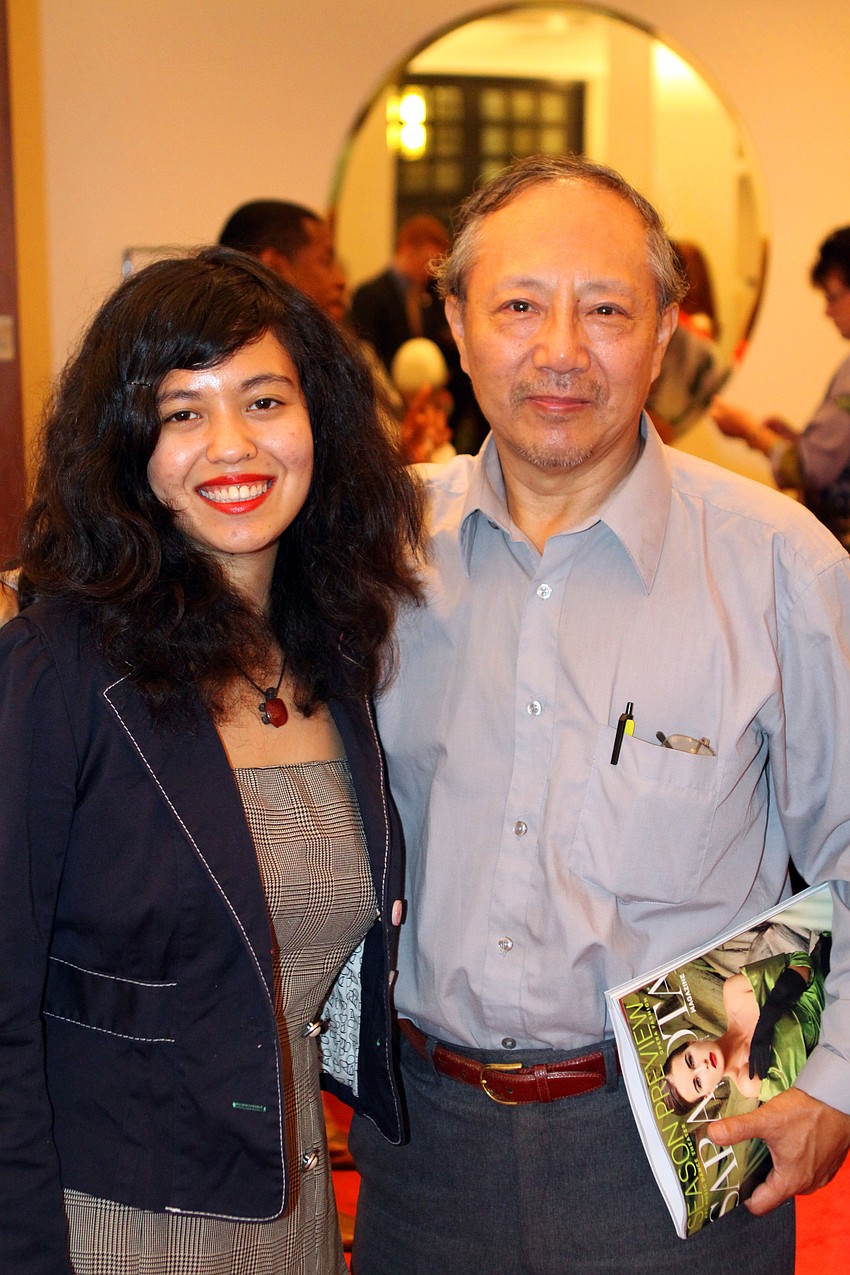 Jacqueline Wang with her father, James.