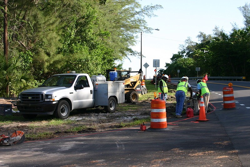 Modifications of S.R. 789 north of Longboat Pass Bridge began in July.