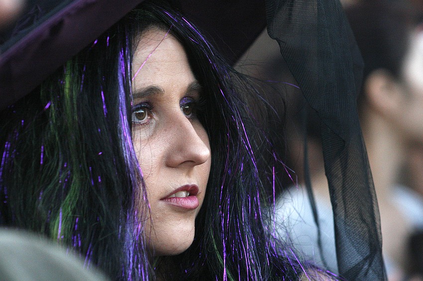 Lorena Roberts had a front-row spot to watch the Lakewood Ranch marching band perform.