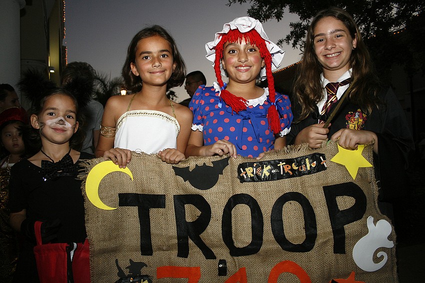 Casey LaPlaza, Emily LaPlaza, Anissa Sanchez and Marissa Boccarossa, all of Girl Scout Troop 740, loved this year's Boo Fest.
