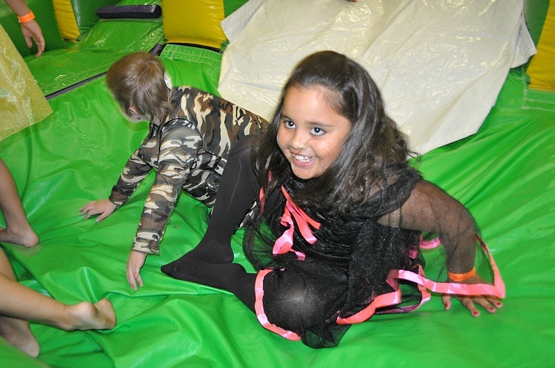 Fabiola Sanchez, 7, had a blast on the slide with her friends.