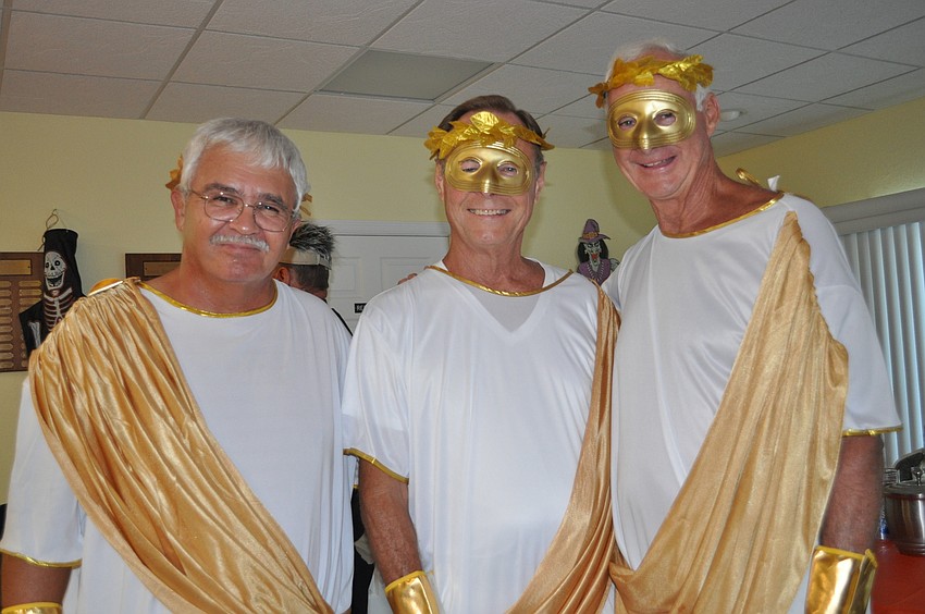 Don Dimmick, Ron Hagstrom and Jim Entwistle comprise the Roman Senate.