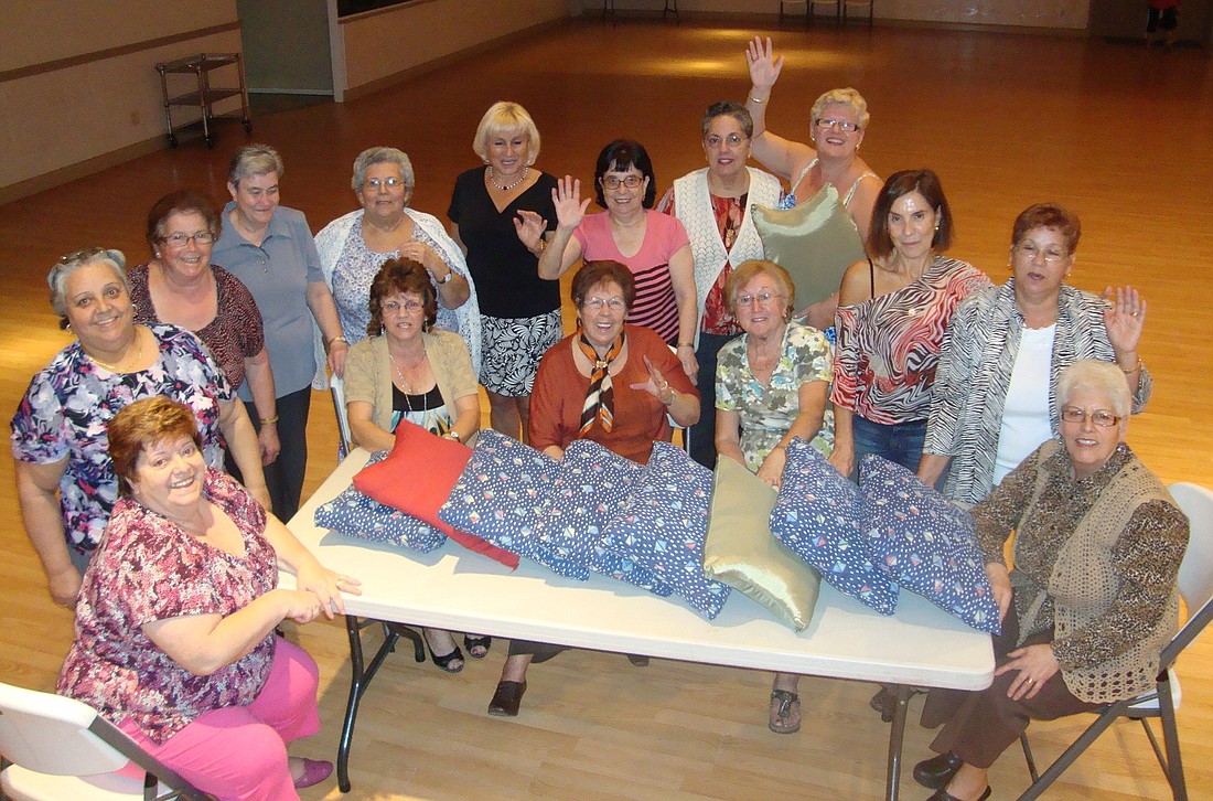 The ladies of the ConvÃƒÂ­vio dos Lavores have been making pillows for patients. COURTESY PHOTOS