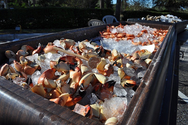 Guests enjoyed hot and cold varieties of crab.