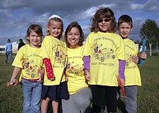 Kindergarten teacher Stacy Freeman walked right alongside her students.