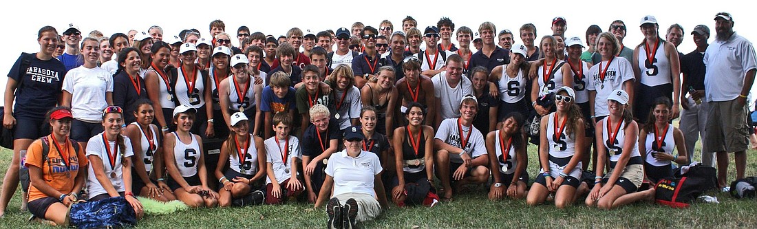 The Sarasota Crew won 10 medals at the 11th annual Halloween Regatta Oct. 30.