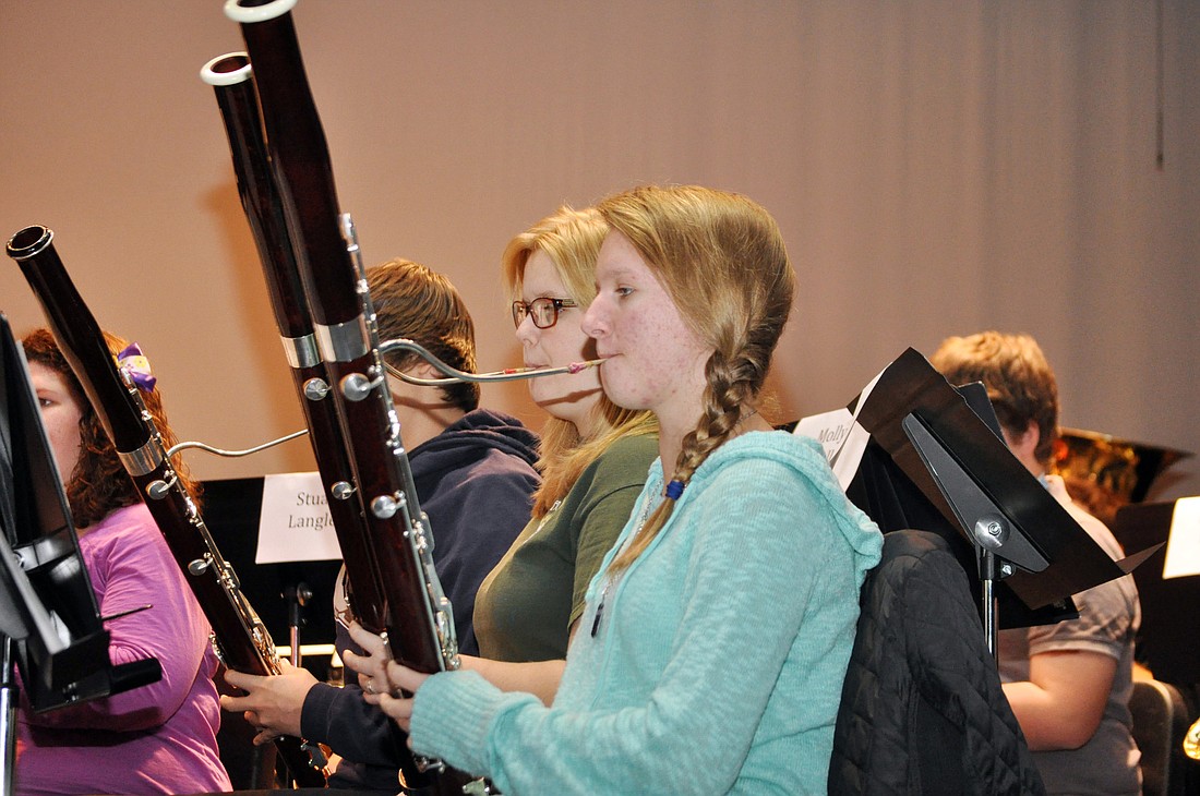 Anna Baj plays the bassoon in the high school honor band. PHOTO BY SHANNA FORTIER
