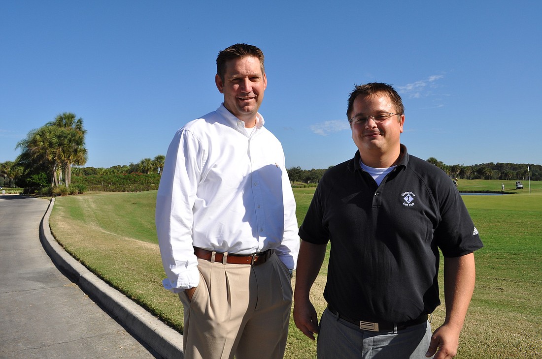 Chris Brandt, general manager, and Zach Hesse, public relations for Stoneybrook Golf Club