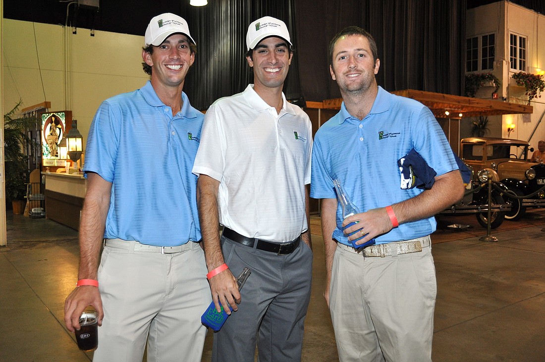 Steve Arnold, Christian Bartolacci and Carl Wakely with the West Florida Golf Tour