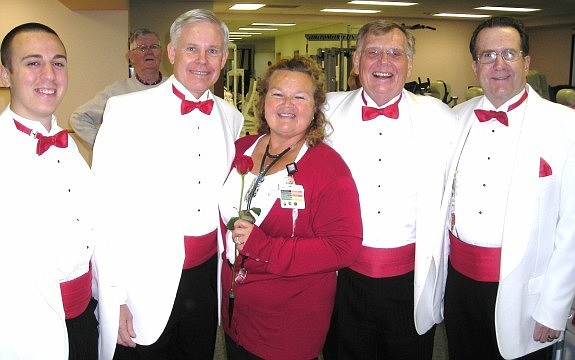 A quartet from Surfside Chorus during ValentineÃ¢â‚¬â„¢s Day last year (Courtesy Photo)