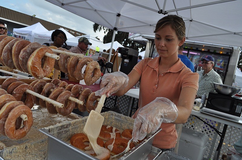 Sadie Peachey served up some homemade doughnuts.