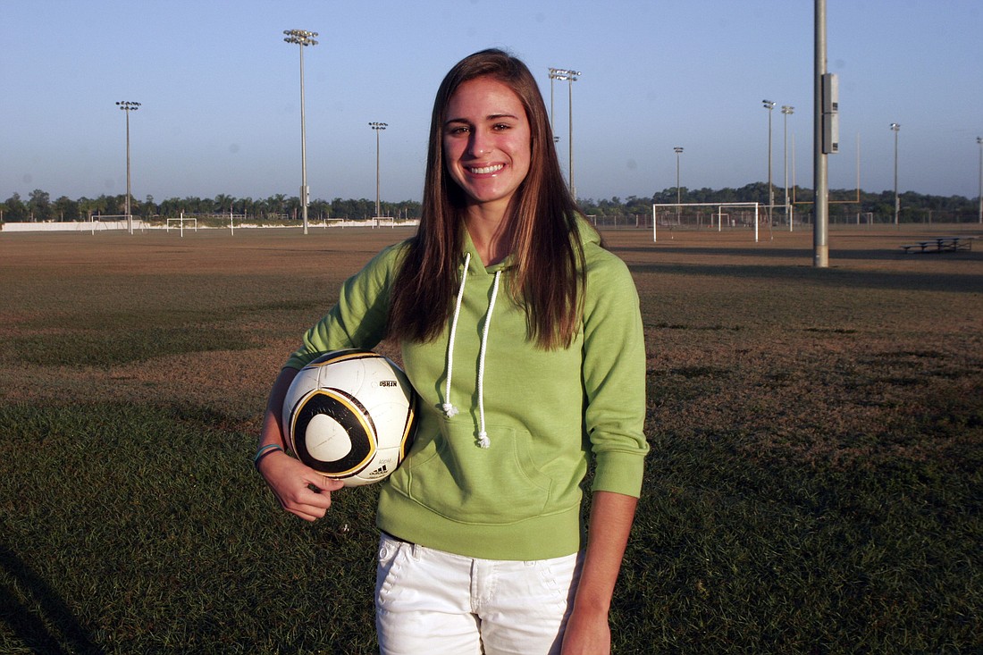 Sarah Miller scored a goal in the Lady Mustangs 6-0 district shutout over Palmetto last week.