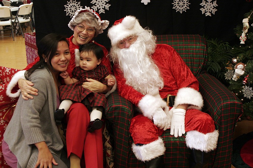 Angeli Lucernas brought her 9-month-old daughter Maia Juan to see Santa for the first time.