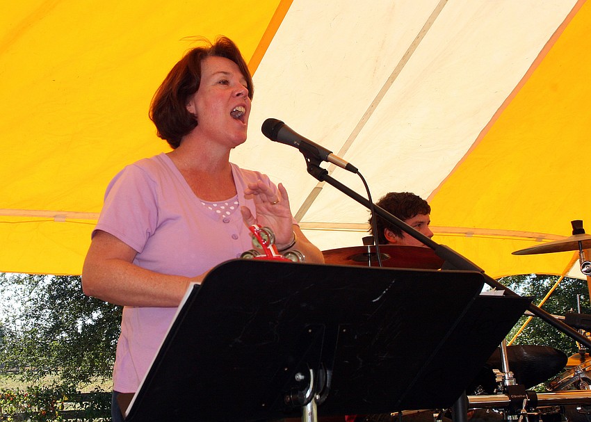 Jennifer Jurkowski displayed her vocal talents during the holiday festival.