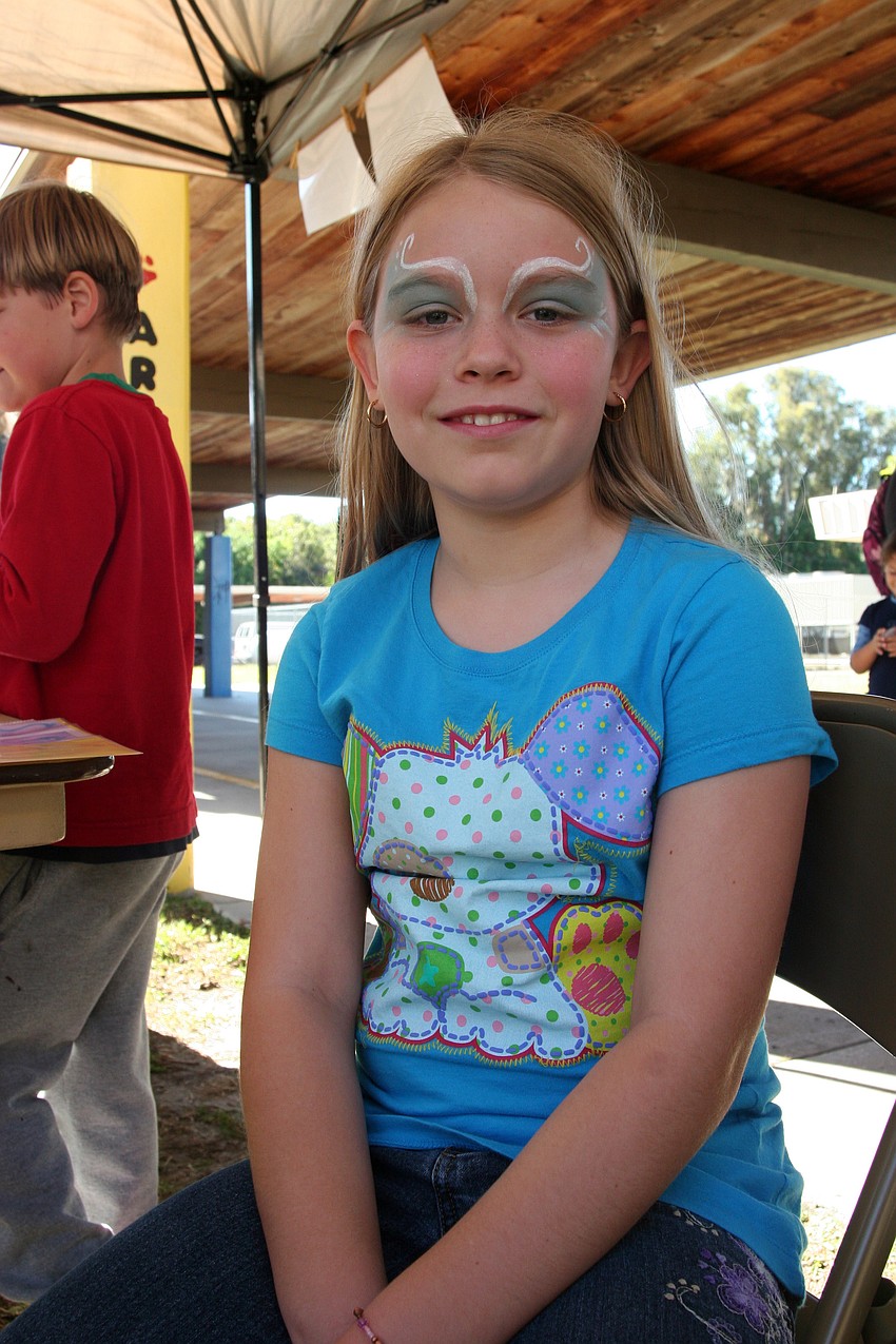 Fourth-grader Lila Jones loved her mask face paint.
