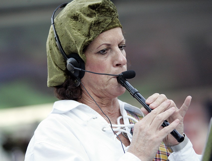 Mary Giroux played the penny whistle.