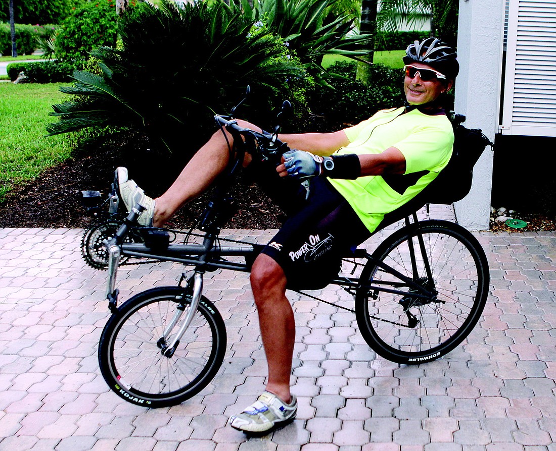 Howard Veit has ridden up to 150 miles in one day.