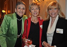 Audrey O'Leary and Karen Guardino made sure to welcome Judy Kane, who just moved to the area from New Jersey.