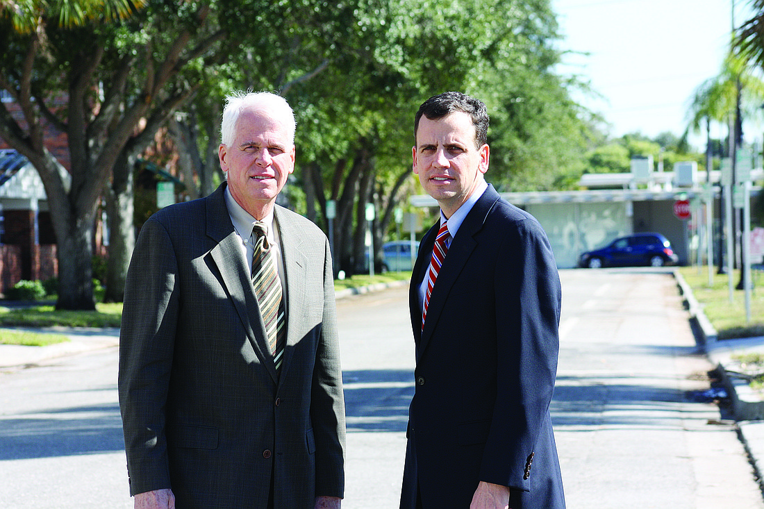 The father-son team of Dan Bailey and Charles Bailey at Williams, Parker, Harrison, Dietz and Getzen are leading their law firmÃ¢â‚¬â„¢s effort to close Cross Street when a roundabout is built at Ringling Boulevard and Pineapple Avenue.