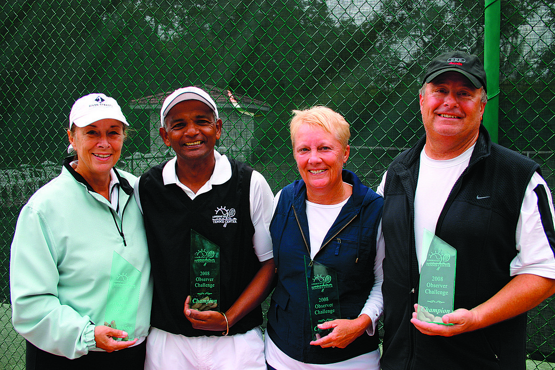 Marsha Glawitsch, Mirage Maraj, Cathy Powell and Tom Geyman won Division One of the 2008 Observer Challenge.