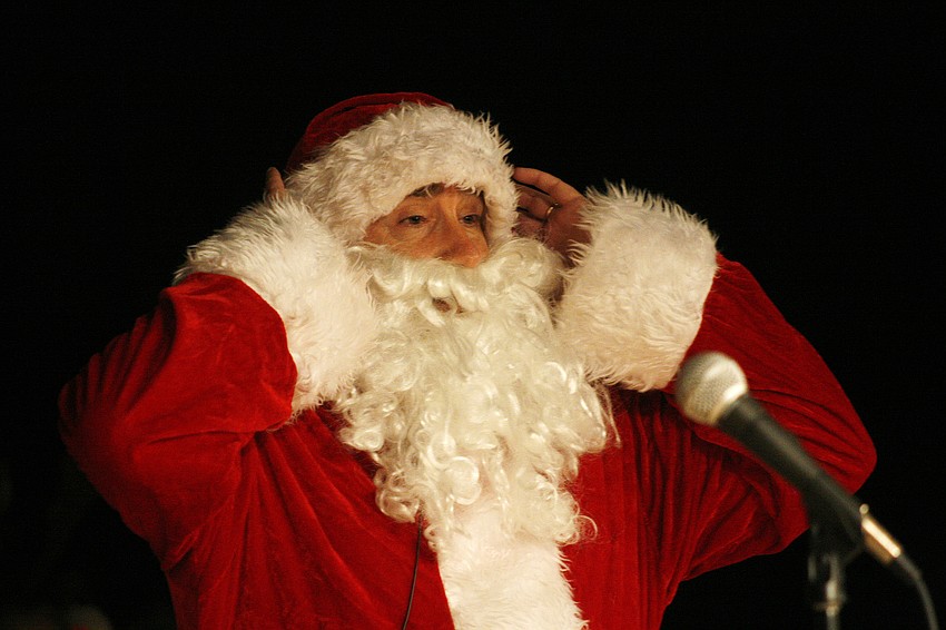 Teacher Rob Gorley played Santa Claus in the musical.