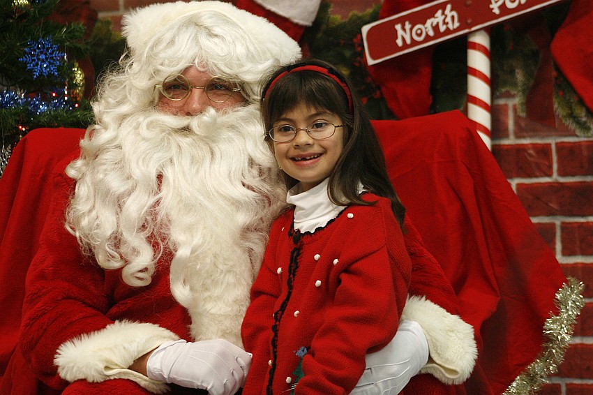 Gabrielle Odicio was excited to visit with Santa.