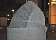 This potted plant located near the Selby Five Points roundabout was protected from near freezing temperatures.