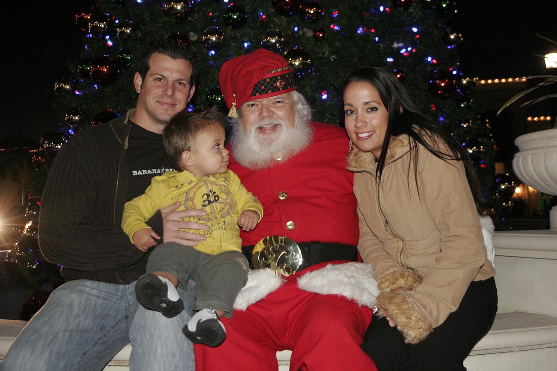 Lakewood Ranch residents Frank and Michelle Vitori brought their son, Frankie, 18 months, to see Santa for the first time.