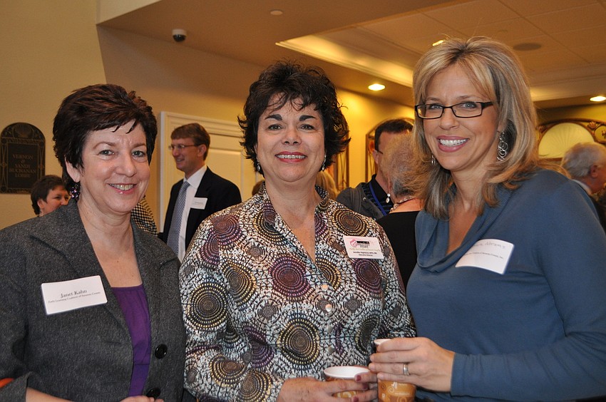Janet Kahn, with the Early Learning Coalition of Sarasota County, and Jennifer Highland and Shara Abrams, with the Healthy Start Coalition of Sarasota County