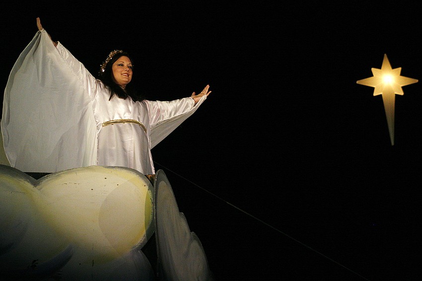 Davina Duff was the first angel to appear in the Living Nativity.