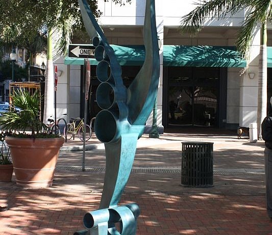 The sculpture "Bharata" was installed at the northeast corner of Selby Five Points Park.