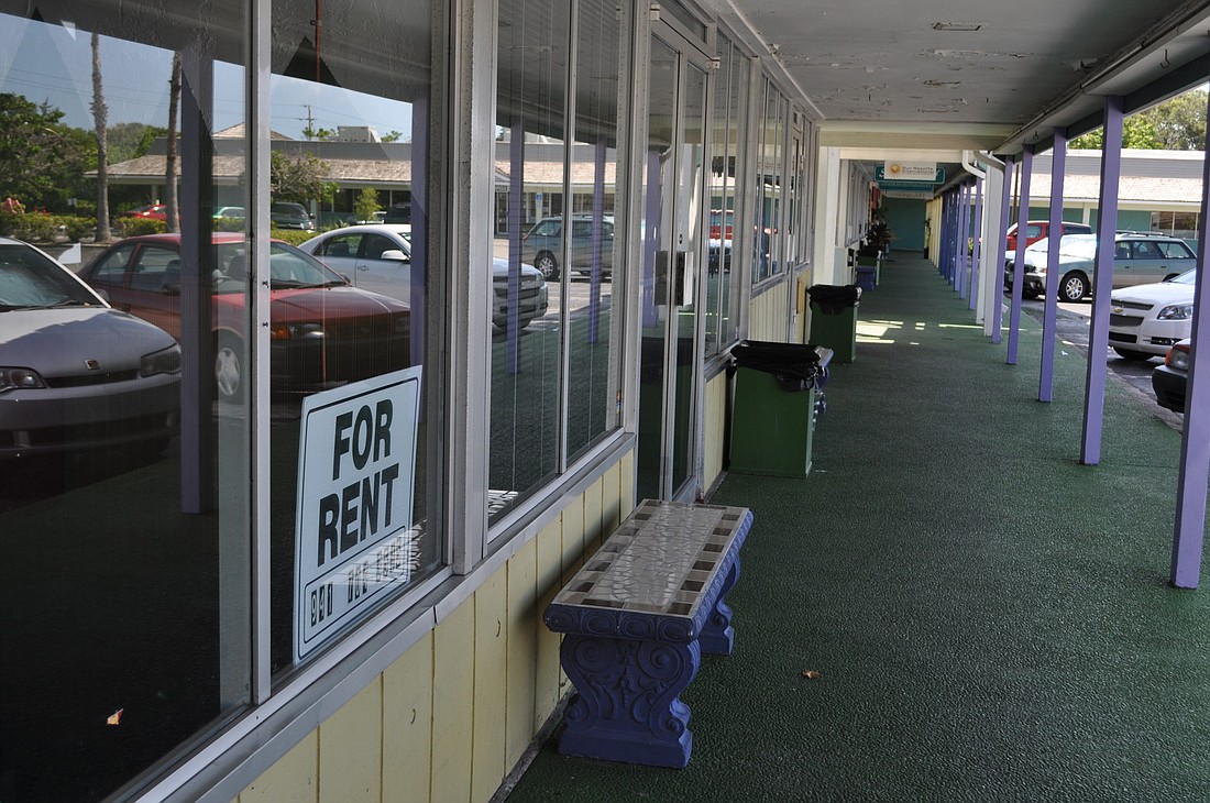About 75% of the 35,000-square-foot shopping center is currently vacant.