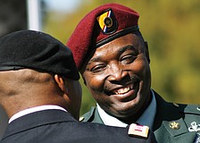 Veteran Archie Sanders received recognition during the dedication ceremony at Veterans Memorial Park in San Marco Plaza. Published Nov. 18.