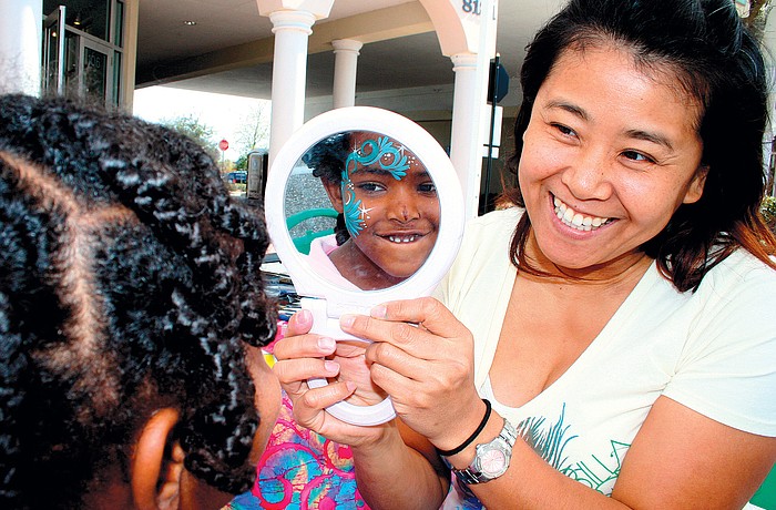 Five-year-old Kaitlin McKay-Cohen loved the face painting she received at Ovation, A Day for the Arts in Lakewood Ranch. Published Feb. 11.
