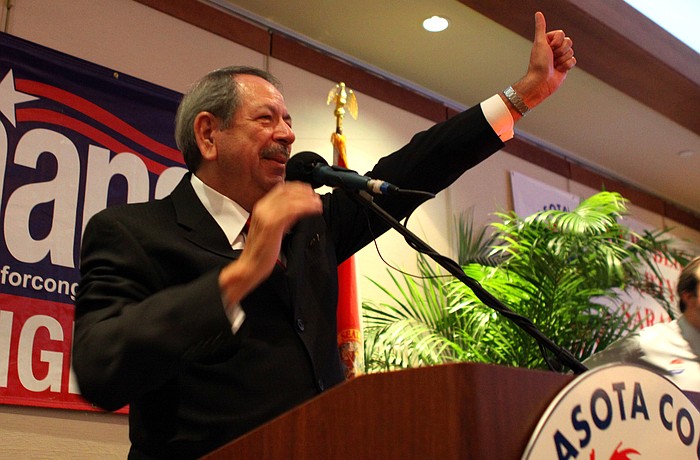 District 69 state Rep. Ray Pilon thanks the crowd for its support Election Night at Sarasota Yacht Club.