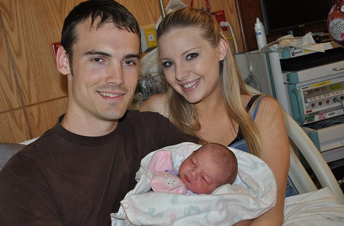 Jeff and Brianne Walters delivered Lilyana Grace Walters in their Summerfield home a 1:09 a.m., Aug. 9, 2010.