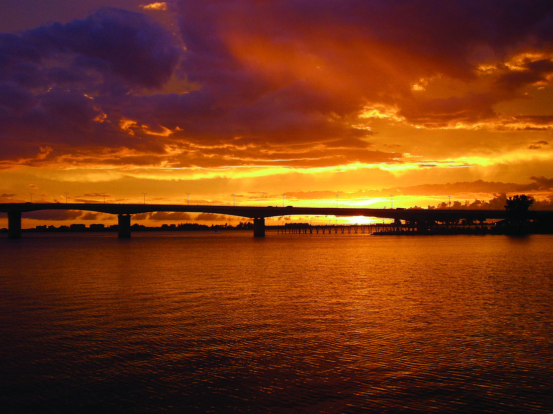 Albert Horrigan submitted this sunset photo overlooking the John Ringling Causeway.
