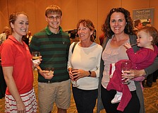 Out-of-Door Academy seniors Amelia Cotter and Tim Dobosz are pictured with Lynda Carver and Jenna and Avery Carver.