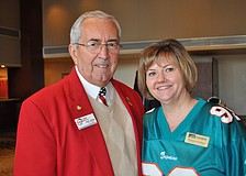 Bob Leibold of Liebold Enterprises and Morgan Gerhart with the Sarasota Chamber of Commerce