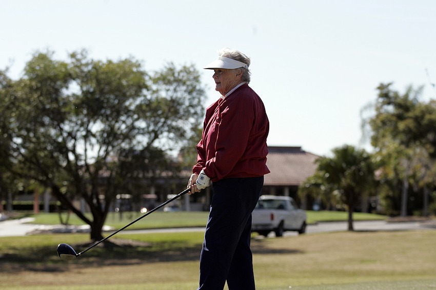 Mary LaRue was the first one to tee off in her group.