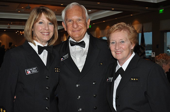 District Commodore Mary Paige Abbott; Sarasota Power Squadron Commodore Leon Warshaw; and Executive Officer, Susan Lomastro