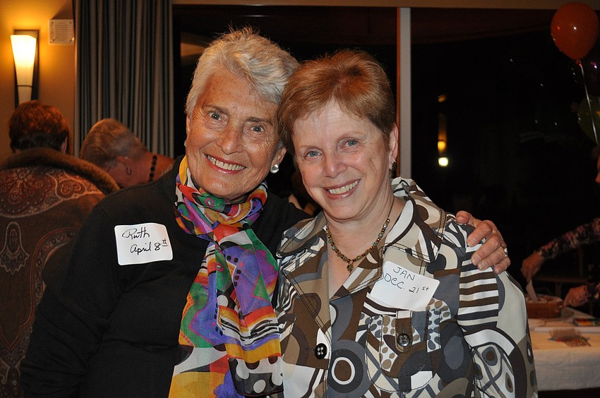 Ruth Ades and Jan Coleman, head of the Grand Bay Social Committee.