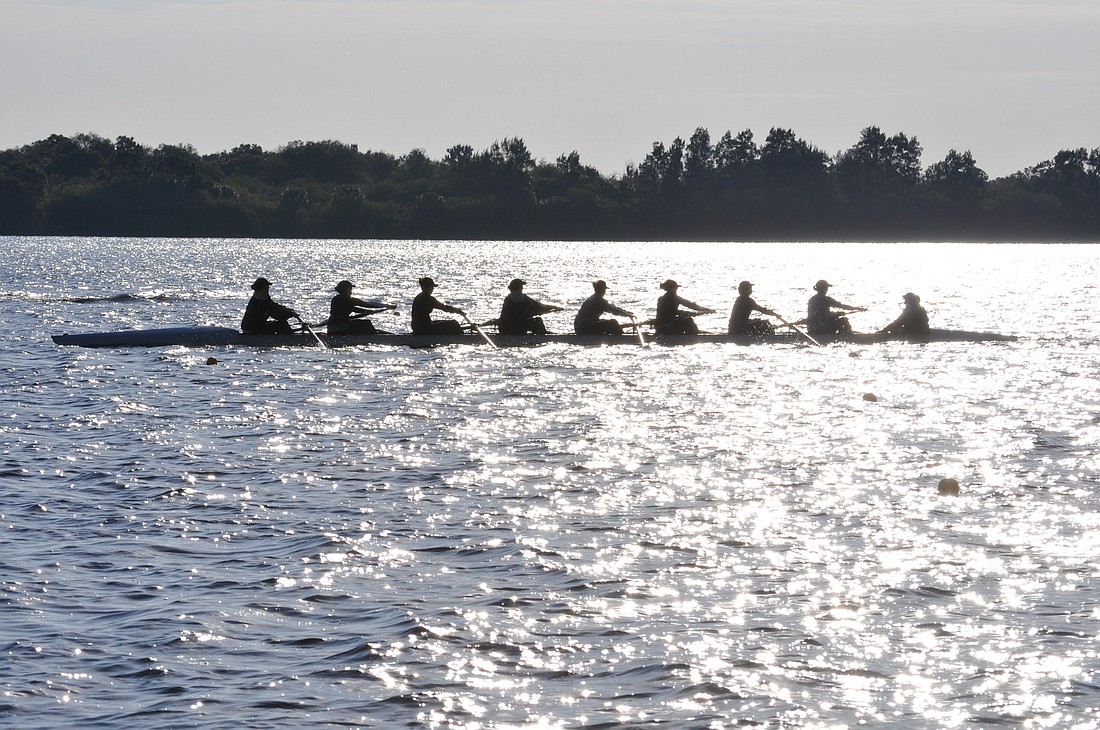 The women's rowing team for the University of Notre Dame practiced at Nathan Benderson Park Jan. 8-14.